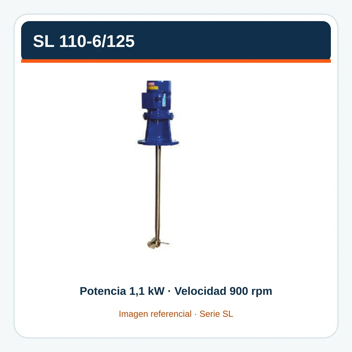 Imagen referencial de SL 110-6/125, serie SL, construida con el catálogo oficial Fluimac